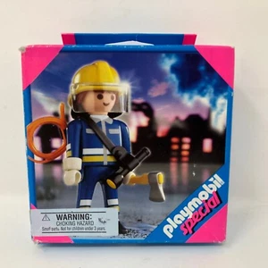 NIB Playmobil Special #4675 Blue Fireman Ax Mask Helmet Rope Flashlight Safety - Picture 1 of 6
