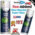 1-10Pcs Glue Monster Super Glue Activator Aerosol Cyanoacrylate Adhesive 400Ml