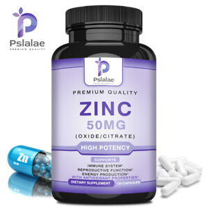 Zinc (oxide / Citrate) Capsules 50mg - Natural Antioxidants, Enhance Immunity