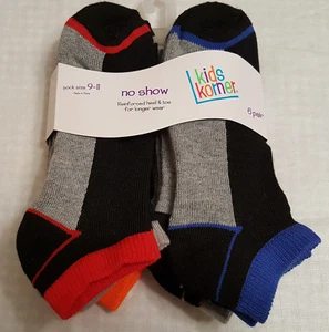 Boys New Set of 6 No Show Socks: (Sock Sz-7-8.5)--(Sock Sz-9-11) - Picture 1 of 5