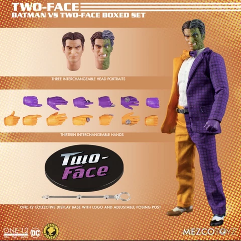 NEW Mezco One:12 Collective MDX DC Golden Age Batman Figure 2-Pack TWO-FACE ONLY Cover