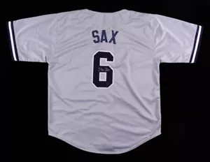 Steve Sax Signed New York Yankees Jersey (Sax Player Holo) 1982 Rookie o/t Year - Picture 1 of 4