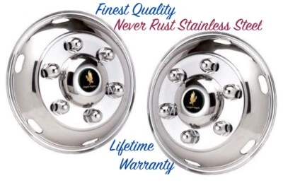 19.5 Isuzu Nqr 6 Lug 6 Hole Stainless Wheel Simulator Rim Liner Hubcap Covers © - Imagem 1 de 4