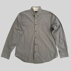 Rag & Bone Shirt Mens L S Button Up Slim Fit Pocket Checkered Black White - Picture 1 of 15