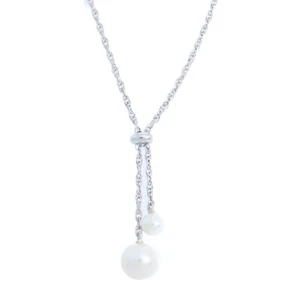 MIKIMOTO Pearl Necklace 18K White Gold - Picture 1 of 10