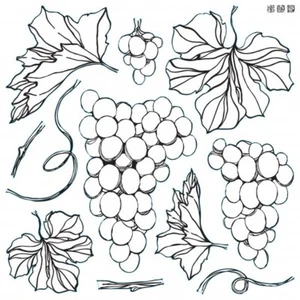 Iron Orchid Design Grapes Decor Stamp - Picture 1 of 1