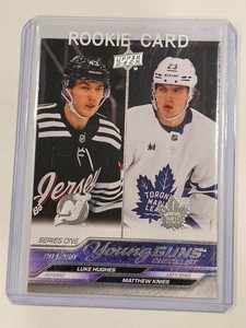 2023-24 Upper Deck Series 1 Luke Hughes Matthew Knies Young Guns Checklist #250