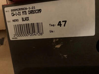 CRONO CW-1-21 MTB Carbocomp Zapatillas de Ciclismo Talla 47, Color Negro - Nuevas Foto 1 de 4