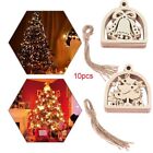 Decor Bell Gifts Christmas Tree Decoration Star Wooden Ornaments  Xmas Hanging