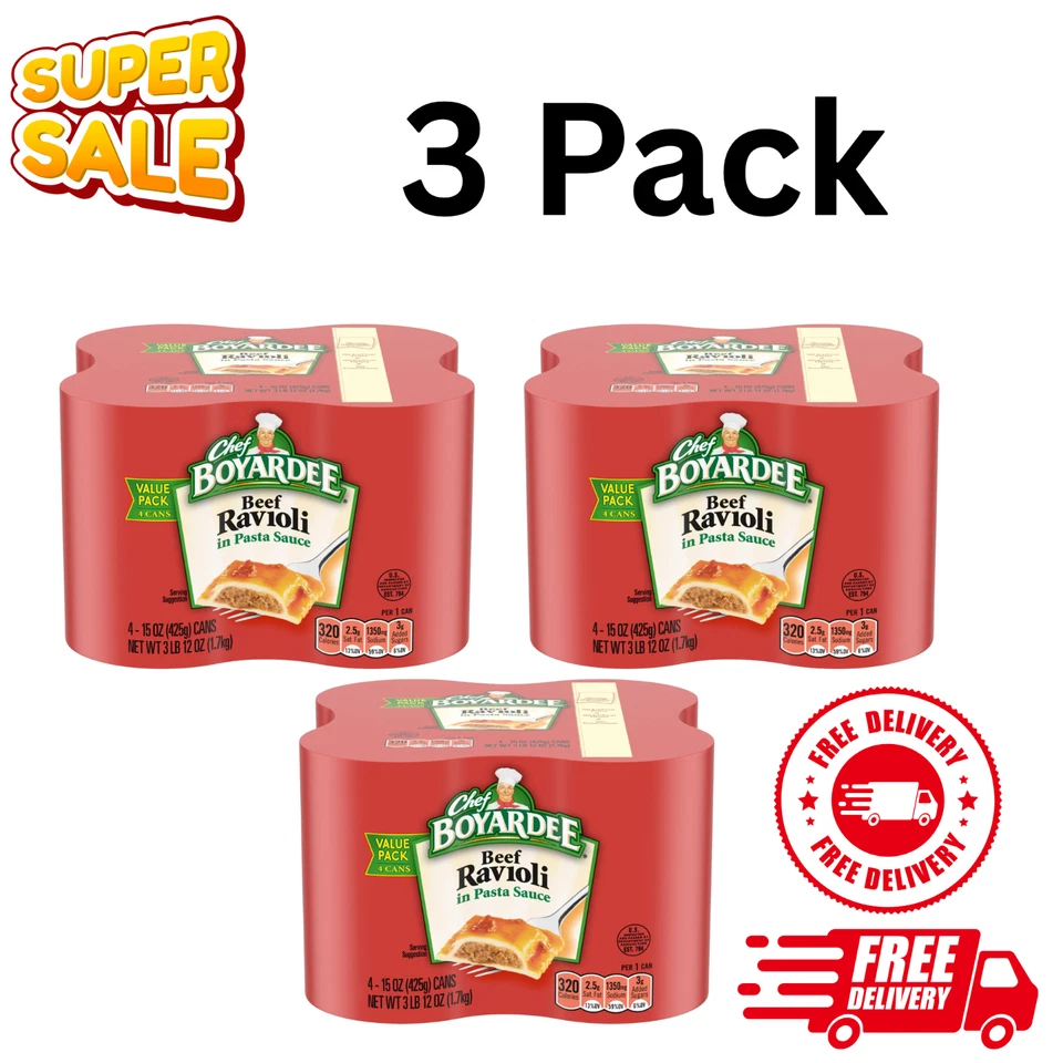 Raviolis de carne Chef Boyardee, 15 oz, paquete de 12 Foto 1 de 1