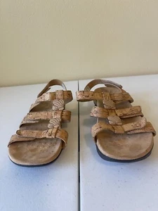 Vionic Rest Amber Open Toe Sandal Light Brown Gold Cork Size 8 Orthoheel - Picture 1 of 10