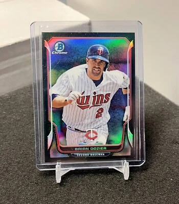 Brian Dozier 2014 Bowman Chrome 203 Minn. Twins Black Static Refractor 09/35 - Image 1 of 2