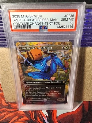 2025 Magic Spectacular Spider-Man Costume Textured Foil (Bag-Man) #0236 PSA 10 - Image 1 of 2