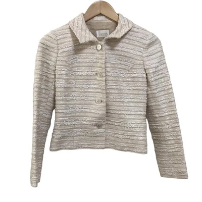 Auth HARRODS - Beige White Women's Coat - Image 1 of 4