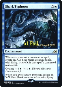 MTG Foil Prerelease Ikoria: Tana dei Behemoths IKO Shark Typhoon come nuovo - Foto 1 di 1