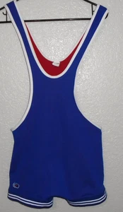 Vintage Cliff Keen Reversible Low Cut Red Blue Wrestling Singlet Size Medium - Bild 1 von 3
