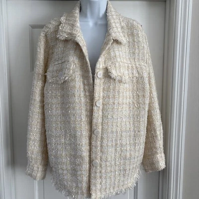 Carole Christian Coat Womens Jacket - Size L - White - Free Shipping - Image 1 of 4
