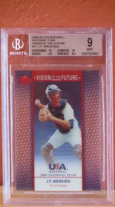 2005-06 USA Baseball Vision of the Future J.P.Arencibia Card BGS 9 - Picture 1 of 1