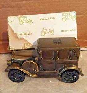 ANTIQUE AUTO COIN BANK PIGGY BANK BANTHRICO  "1924 CHRYSLER"  Vintage in Box - Picture 1 of 8