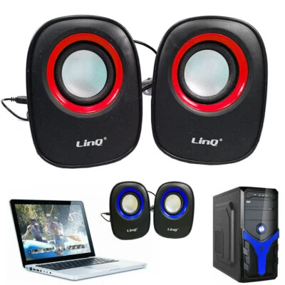 Casse Audio Speaker per PC 2.0 COMPUTER USB NOTEBOOK ALTOPARLANTI MUSICA STEREO - Immagine 1 di 2