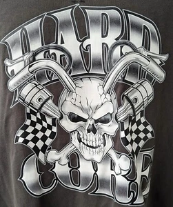 Hardcore Sweatshirt  Unisex Pullover M Biker Skull Totenkopf 666 Anthrazit - Picture 1 of 2