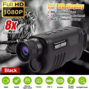 Rechargeable IR 850nm Night Vision Monocular Hunting 8X Digital Zoom Telescope - Picture 1 of 12