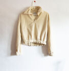 Urban Outfitters Women's XSMALL Off White Fleece Pullover Cropped Sweater 