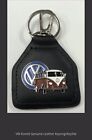 Australian Made Leather Keyring/Fob- VW  Kombi - Brown