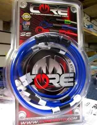 YAMAHA YZ250F YZ450F 2010-2020 DIANTEIRO TRASEIRO PERSONALIZADO LINHA DE FREIO INOXIDÁVEL COREMOTO - Imagem 1 de 4