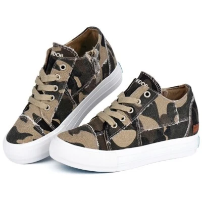 JENN ARDOR Women's Hidden Wedge Zipper Platform Sneakers Slip On Walking Shoes - Image 1 of 4