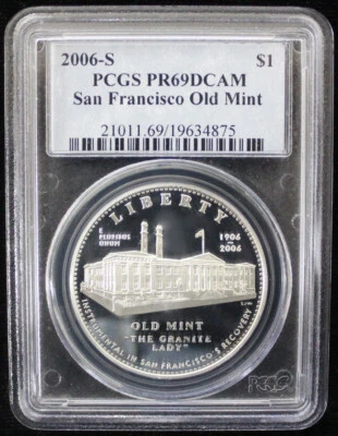 2006-S US $1 SILVER SAN FRANCISCO OLD MINT COMMEMORATIVE - PCGS PR69DCAM - Image 1 of 2