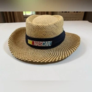 Vintage Nascar 100% paper straw hat, one size, ISC - Picture 1 of 12