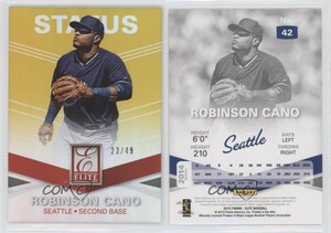 2015 Panini Elite Status Gold /49 Robinson Cano #42