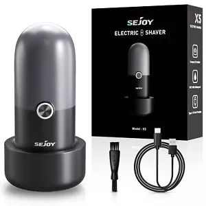 SEJOY Mini-Shave Portable Electric Shaver Beard Trimmer Razor USB Charge Travel - Picture 1 of 10
