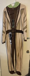 Star Wars Branded Yoda Halloween Costume Cosplay Pajamas Hoodie One Size - Picture 1 of 13