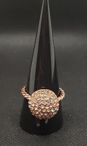 Used Park Lane Passionate Rose Ring - Rose Gold w/ CZ's - RET $54 Size 10 NO BOX - Picture 1 of 2