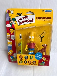 PLAYMATES BANDAI THE SIMPSONS SERIES 1 BART SIMPSON ACTION FIGURE WOS EURO CARD - Picture 1 of 5