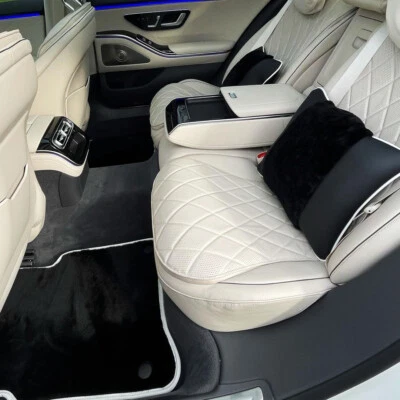 Alfombrillas almohadas de piel de oveja 2024 para Mercedes AMG Maybach S500 S580 S680 W223 Foto 1 de 4