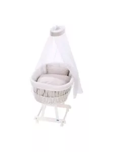 Alvi Stubenwagengarnitur Birthe 3-tlg. Himmelset Raute taupe 80x80 cm - Bild 1 von 1