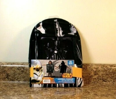 Disney Star Wars Darth Vader Cotton Towel Hooded Bath Poncho Beach Pool NEW - Image 1 of 3