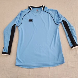 Canterbury of New Zealand Rugby Jersey Boys JXL Blue Long Sleeve Padded Elbows - Picture 1 of 13
