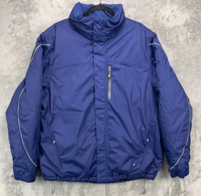 Lands End Men's Insulated Water Resistant Hooded Jacket (XL 46-48) Blue - Image 1 of 4