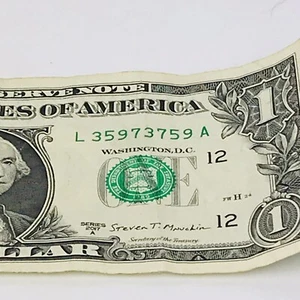 $1 Bill Fancy Numero di Serie Quad Coppia Ripetitore 2017 A (L 35973759 A) - Foto 1 di 3
