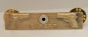Expert Service Citation Award Bar Gold Police Sheriff Pistol Reeves Co USA - Picture 1 of 3