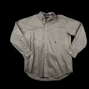 Camisa de Colección Temprana Y2K Tommy Hilfiger Abotonada Para Hombre Mediana Escudo de León - Imagen 1 de 8