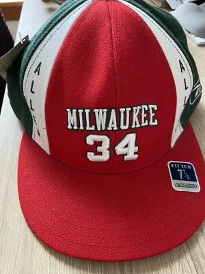 Milwaukee Bucks Reebok NBA Hardwood Classics Ray Allen Gorra Sombrero 7 7/8 Giannis 34 Foto 1 de 4