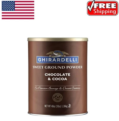 Postre en polvo y chocolate negro molido dulce Ghirardelli 48 oz (3 libras) Foto 1 de 2