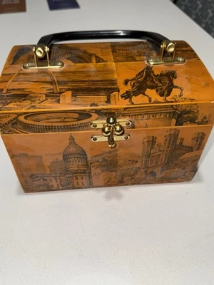 Carol Lee Purse Wood HandBag Women's. ST LOUIS MO box Purse Arch Museum Busch - Image 1 of 4