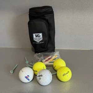 Estuche de cinturón suave con cremallera alrededor Tag Heuer con pelotas de golf y accesorios. - Imagen 1 de 4