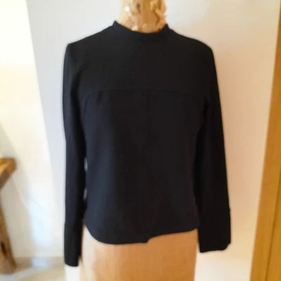 Bogner black ski apre ski top with back zip size 34 XS - Imagen 1 de 4